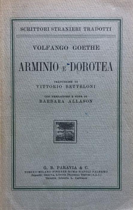 Arminio e Dorotea - Johann Wolfgang Goethe - copertina