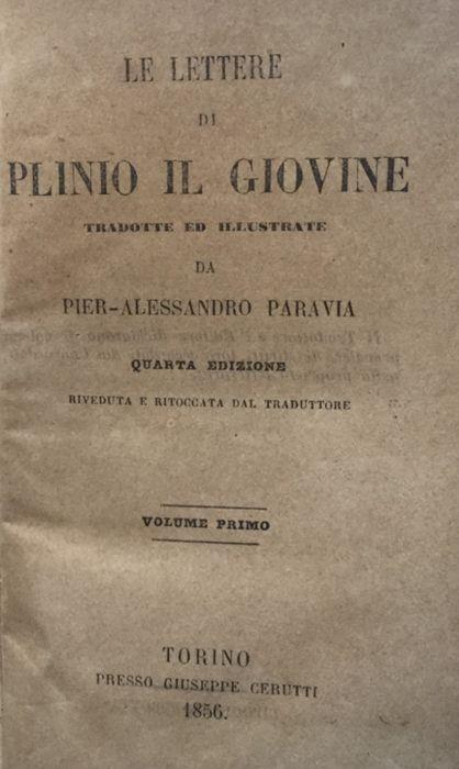 Le lettere - Plinio il Giovane - copertina
