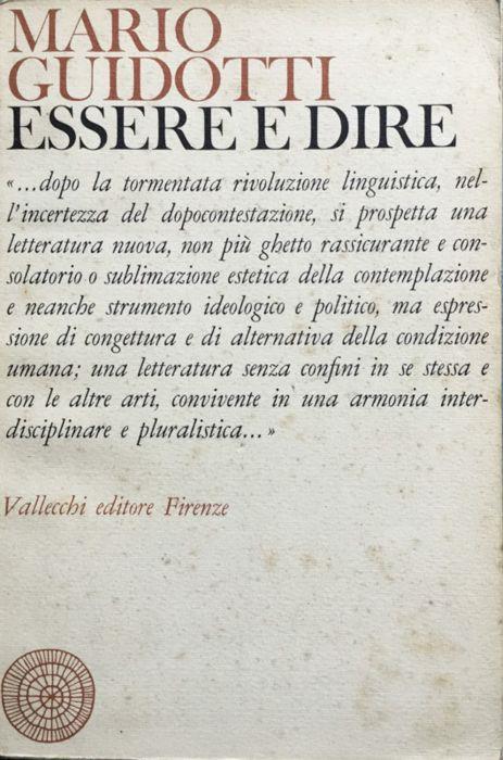 Essere e dire - Mario Guidotti - copertina