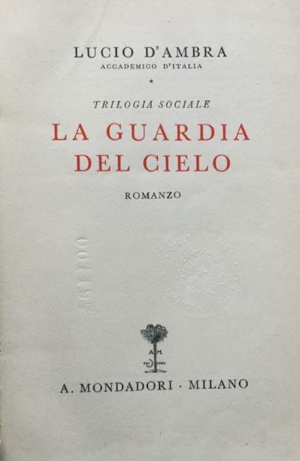 Trilogia sociale. La guardia del cielo. Rom - Lucio D'Ambra - copertina