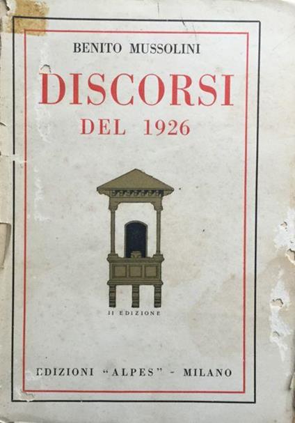 Discorsi del 1926 - Benito Mussolini - copertina