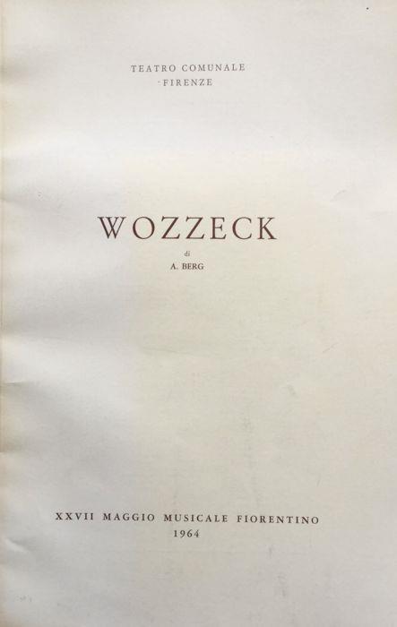 Wozzeck - Alan Berg - copertina