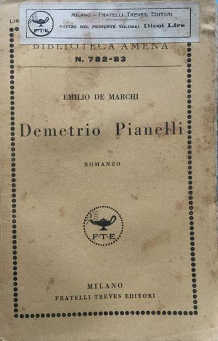 Demetrio Pianelli - Emilio De Marchi - copertina