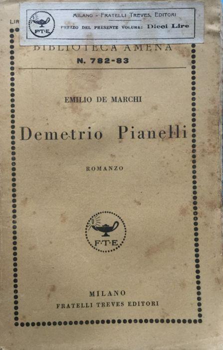 Demetrio Pianelli - Emilio De Marchi - copertina