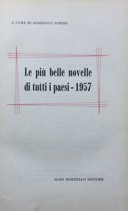 Le piu belle novelle di tutti i paesi - 1957 - Domenico Porzio - copertina