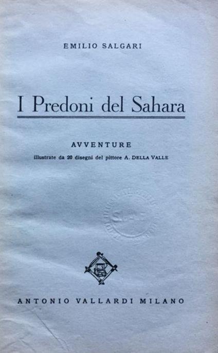 I predoni del Sahara - Emilio Salgari - copertina