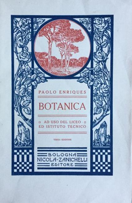 Botanica - Paolo Enriques 1921 - Paolo Enriques - copertina