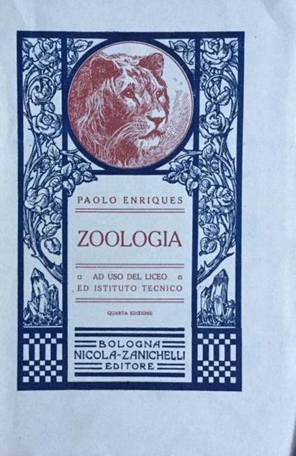 Zoologia. Paolo Enriques 1922 - Paolo Enriques - copertina