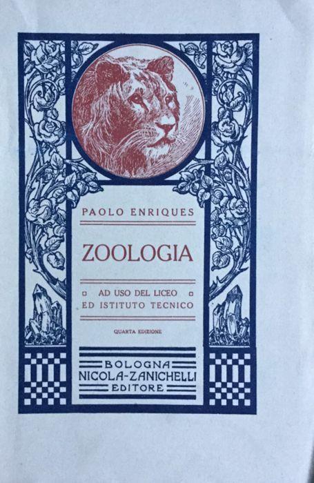 Zoologia. Paolo Enriques 1922 - Paolo Enriques - copertina