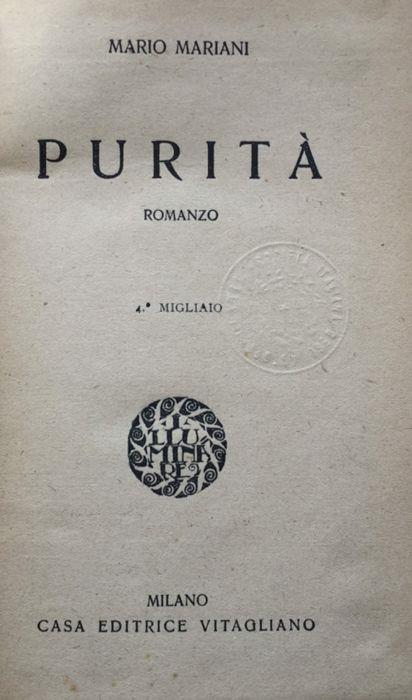 Purit - Mario Mariani - copertina