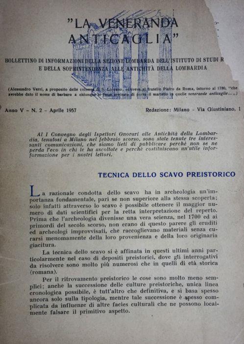 La veneranda anticaglia. 1957 n. 2 - copertina