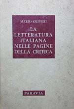 La letteratura italiana nelle pagine della critica. Mario Olivieri 1968
