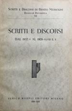 Scritti e discorsi dal 1927-V al 1928-VI-VII E.F