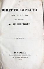 Il diritto romano privato e puro