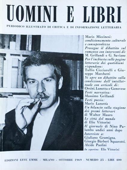 Uomini e libri (rivista) 1969 n. 25 - copertina