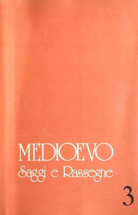 Medioevo, Saggi e rassegne n. 3 - copertina