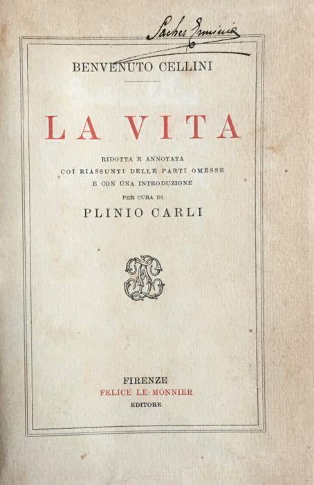 La vita - Benvenuto Cellini - copertina