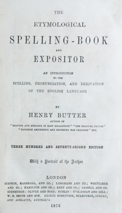 The etymological Spelling book and expositor - copertina
