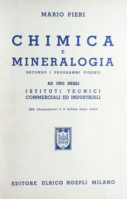 Chimica e mineralogia - Mario Pieri - copertina