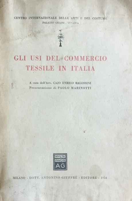 Gli usi del commercio tessile in Italia - copertina