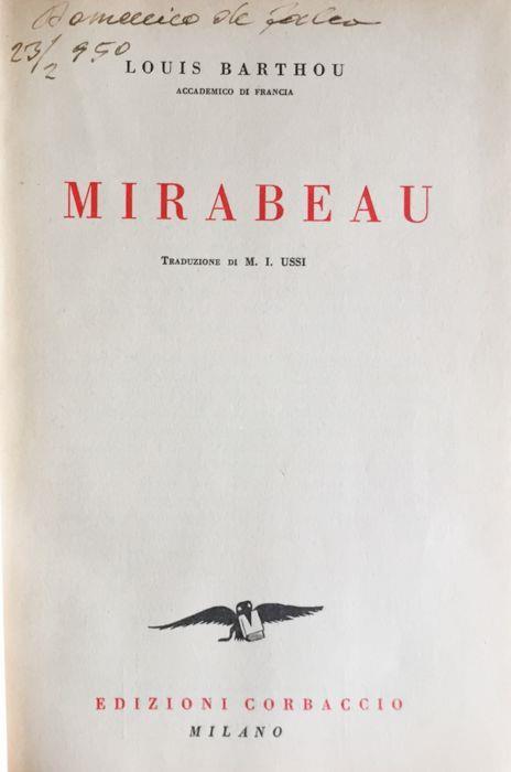 Mirabeau - Louis Barthou - copertina