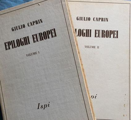 Epiloghi europei - Giulio Caprin - copertina