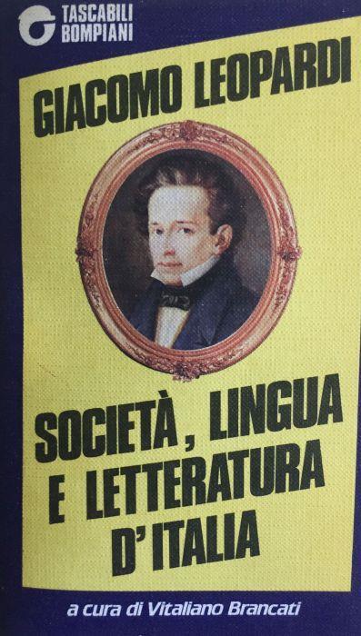 Societ - Giacomo Leopardi - copertina