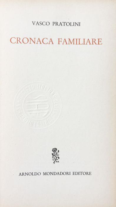 Cronaca familiare - Vasco Pratolini - copertina