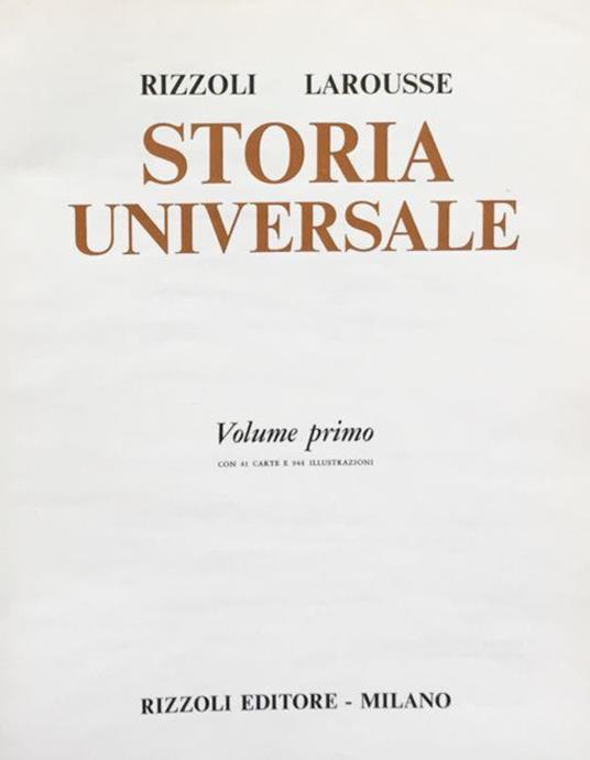 Storia Universale - copertina