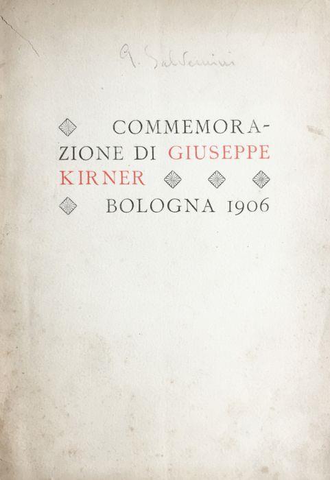 Commemorazione di Giuseppe Kirner. Bologna 1906 - Gaetano Salvemini - copertina