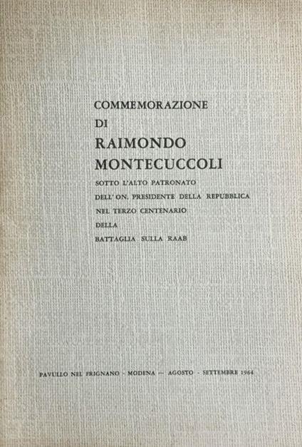 Commemorazione di Raimondo Montecuccoli - copertina
