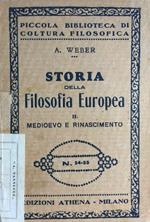 Storia della filosofia europea. II. Medioevo e Rinascimento