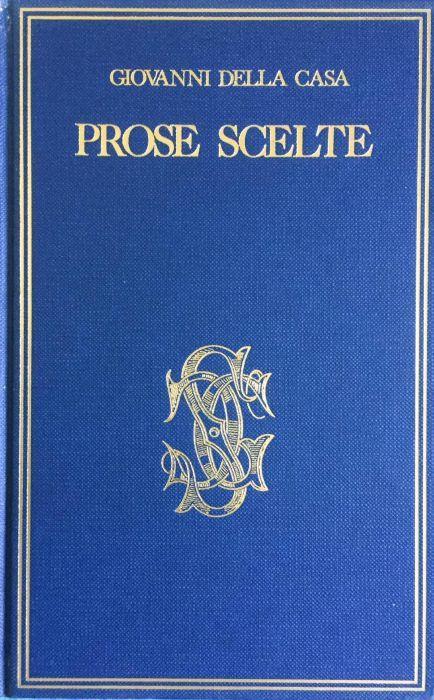 Prose scelte - Giovanni Della Casa - copertina