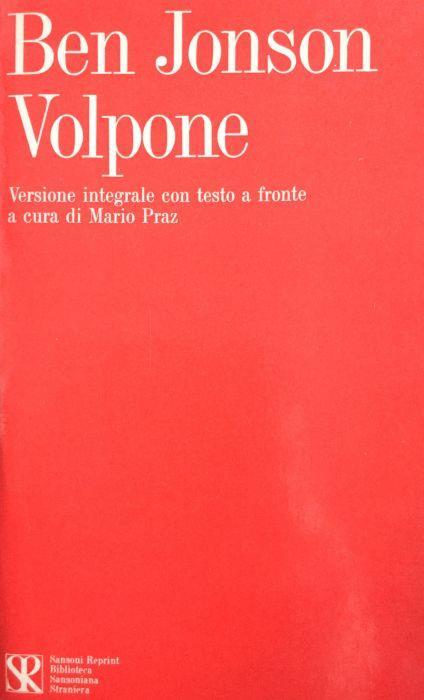 Volpone - Ben Jonson - copertina