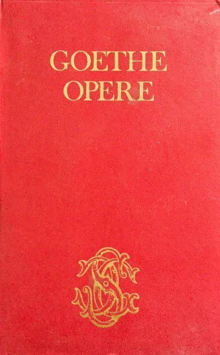 Opere - Johann Wolfgang Goethe - copertina