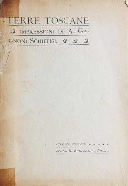 Terre toscane. Impressioni - copertina