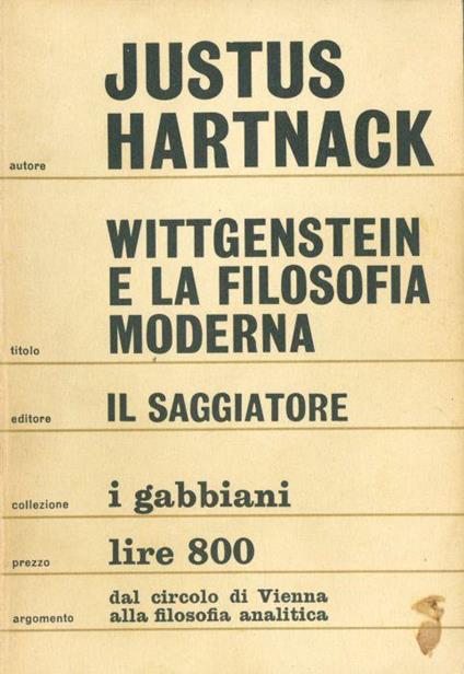 Wittgenstein e la filosofia moderna - copertina
