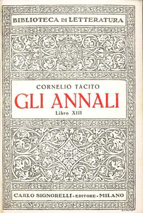 Gli annali. Libro XIII - P. Cornelio Tacito - copertina