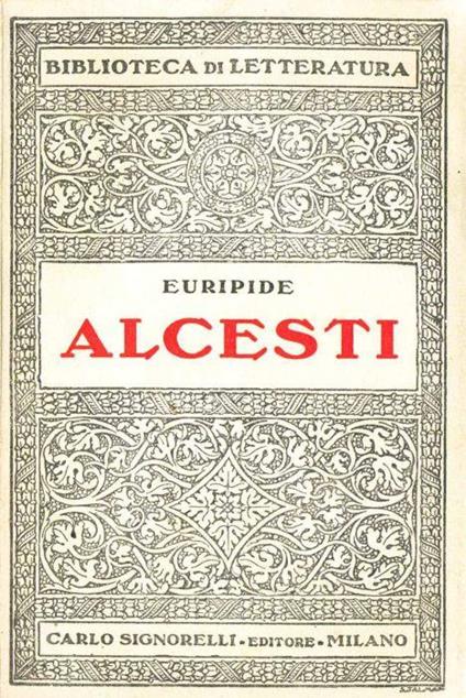 Alcesti - Euripide - copertina