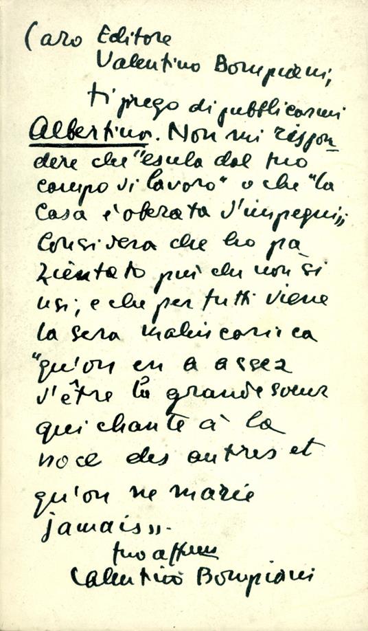 Albertina - Valentino Bompiani - copertina