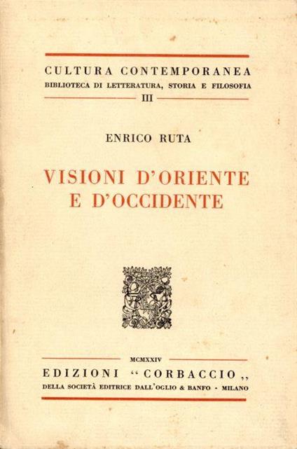 Visioni d'Oriente e d'Occidente - Enrico Ruta - copertina