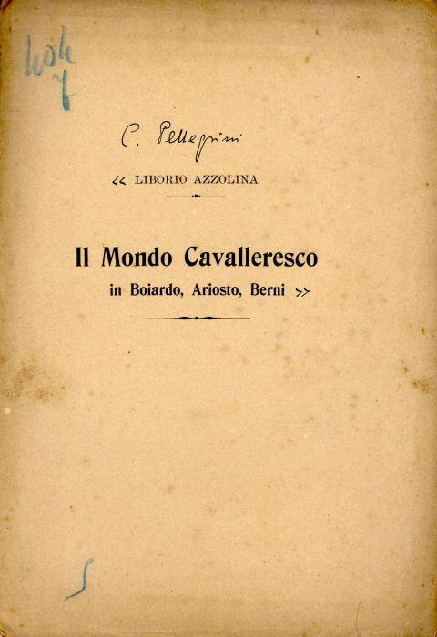 Il mondo cavalleresco in Boiardo, Ariosto, Berni - copertina