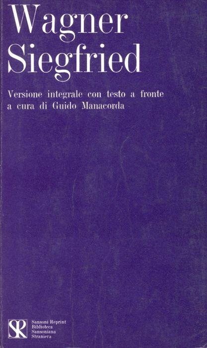 Siegfried - Richard Wagner - copertina