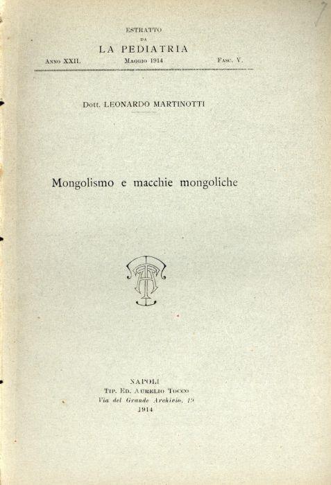 Mongolismo e macchie mongoliche - Leonardo Martinelli - copertina