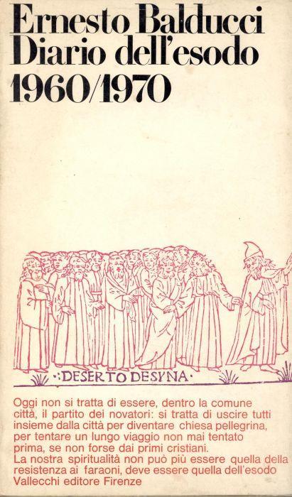Diario dell'esodo 1960/1970 - Ernesto Balducci - copertina
