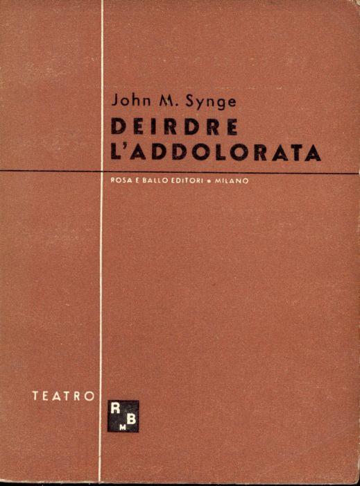 Deirdre l'addolorata - John M. Synge - copertina