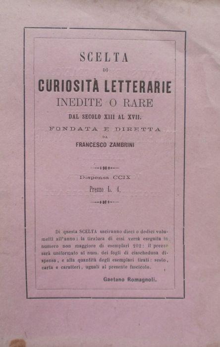 El dyalogo di Salomon e Marcolpho. Scelta di curiosità letterarie inedite o rare dal secoloXIII al XVII - Ernesto Lamma - copertina