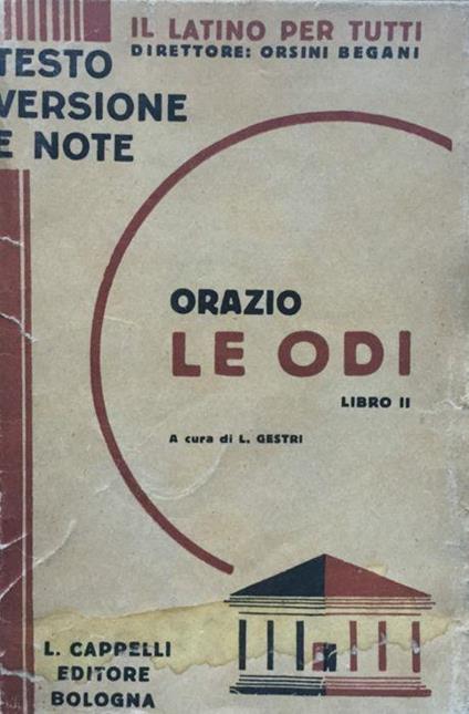 Le odi. Libro 2 - Q. Flacco Orazio - copertina