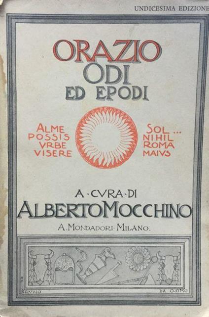 Odi ed Epodi - Q. Flacco Orazio - copertina