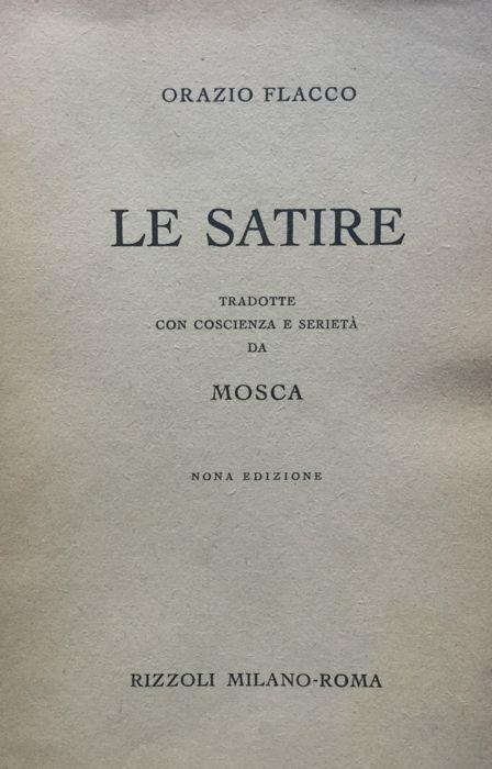 Le Satire - Q. Flacco Orazio - copertina
